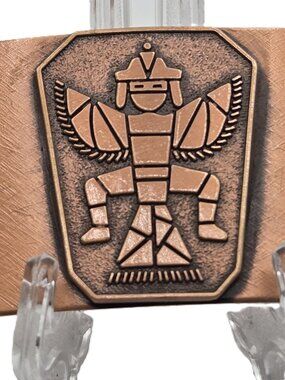 Kachina Tribal Copper Metal Belt Buckle   2" X 3" Not Branded